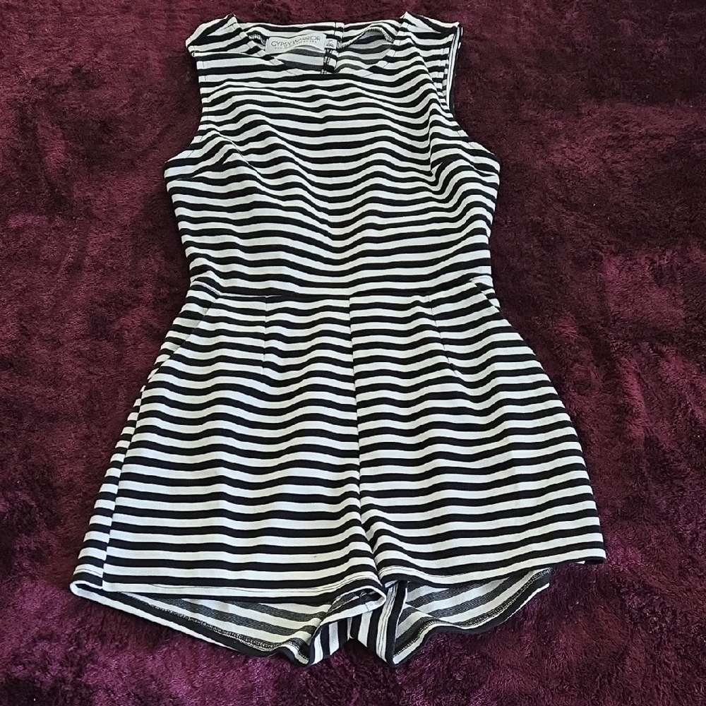 Black & White Stripped Romper